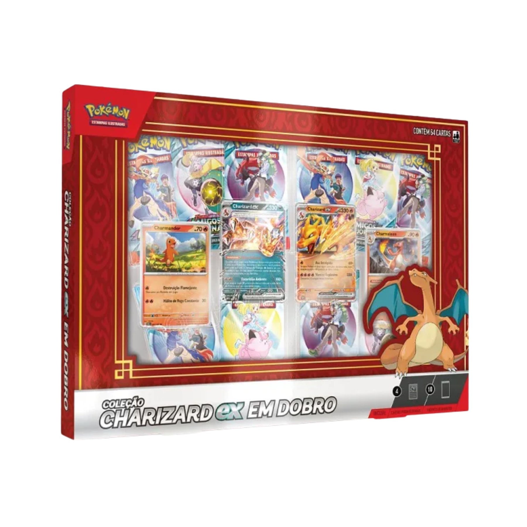 Box Pokémon Coleção Charizard EX em Dobro