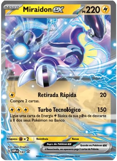 Copag Deck Batalha Pokémon ex  Miraidon (60 cartas) TCG Português