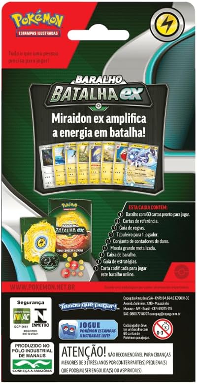Copag Deck Batalha Pokémon ex  Miraidon (60 cartas) TCG Português