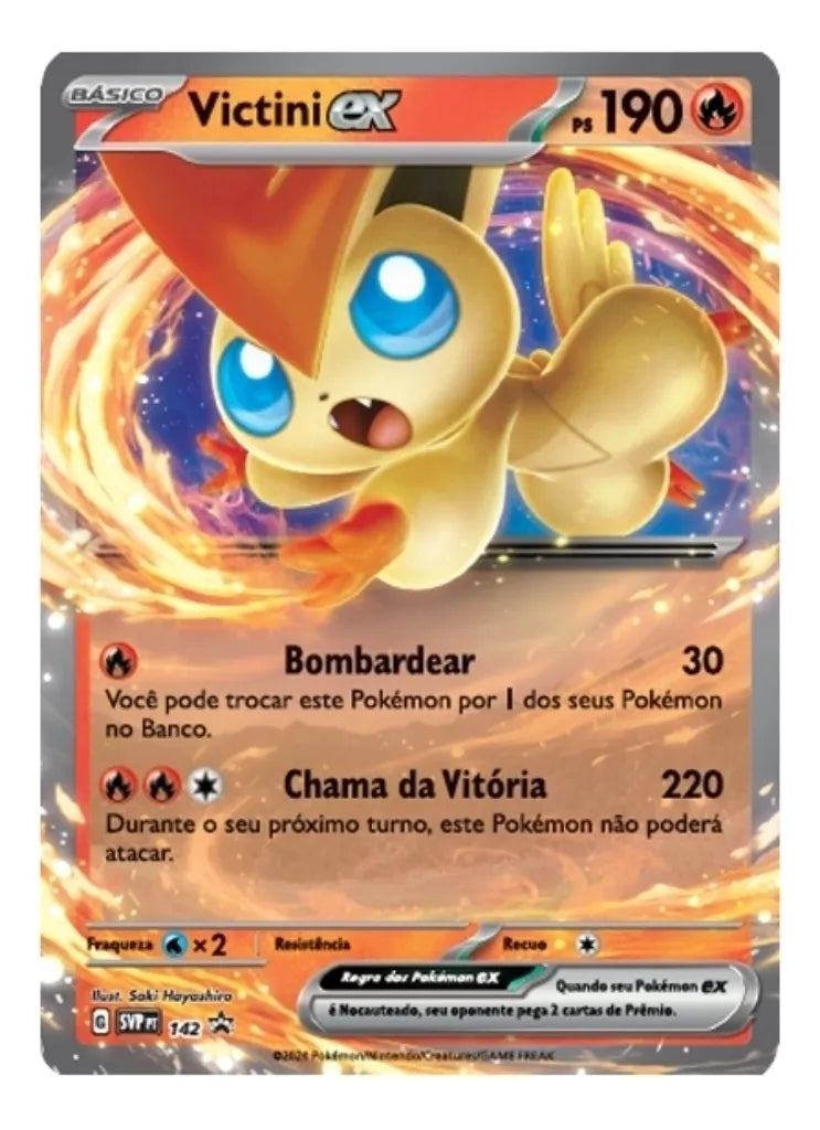 Copag Deck Batalha Pokémon ex Victini (60 cartas) TCG Português