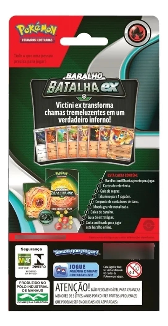 Copag Deck Batalha Pokémon ex Victini (60 cartas) TCG Português