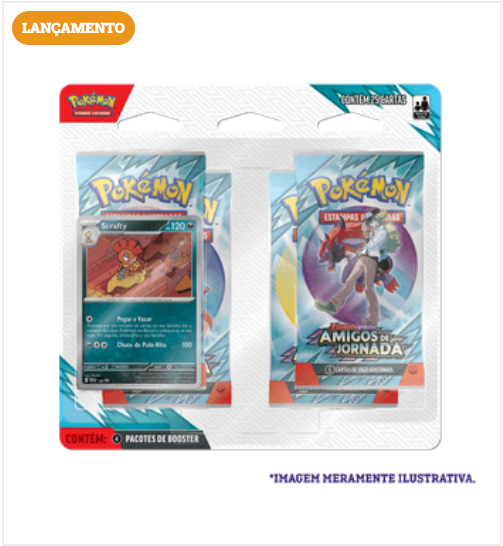 Blister Quádruplo Pokémon – Scrafty (E.V. 9 Amigos de Jornada)