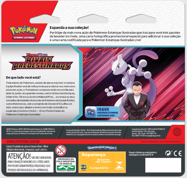 Blister Triplo Pokémon Kangaskhan Escarlate e Violeta 10 Rivais Predestinados