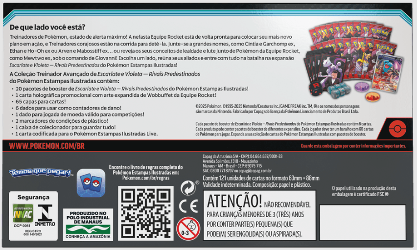 Pokémon TCG – Coleção Treinador Avançado Rivais Predestinados (ETB)