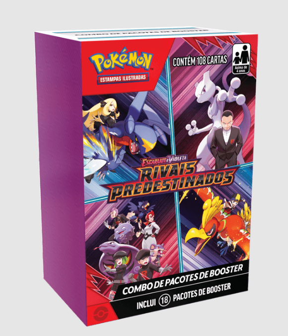 Combo de Boosters Pokémon TCG – Rivais Predestinados (SV10) com 18 Pacotes