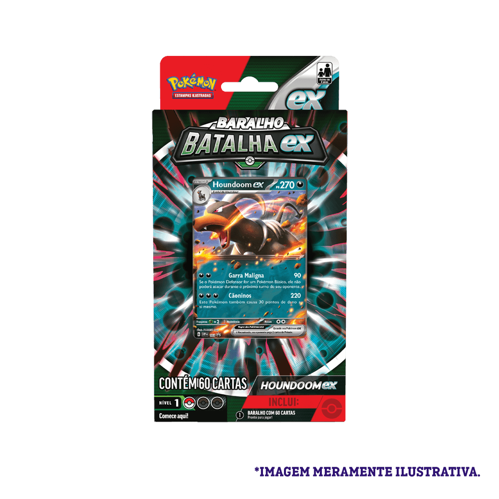 (PT-BR) Baralho Pré Construído - Baralho Batalha ex - Houndoom ex