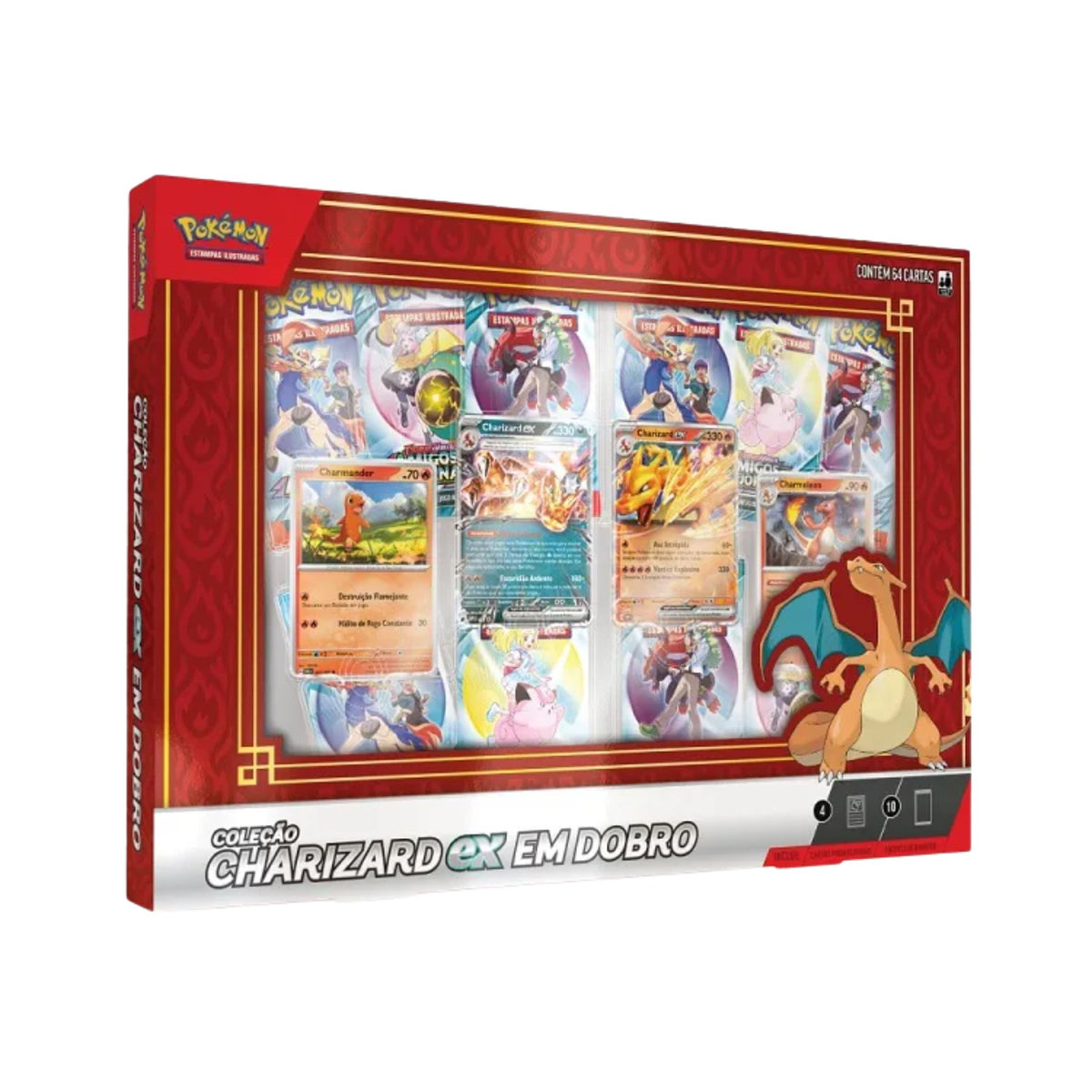 Box Pokémon Coleção Charizard EX em Dobro