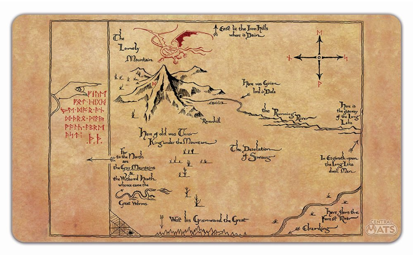 Playmat Mapa do Anão Thorin – Montanha Solitária (61x35,5cm)